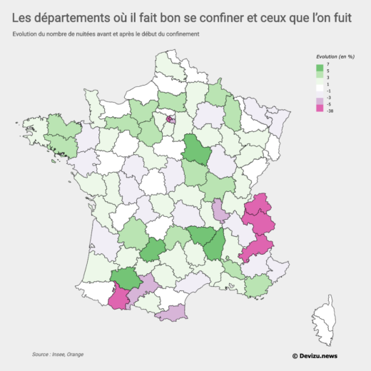 Les départements où il fait bon se confiner et ceux que l’on fuit.